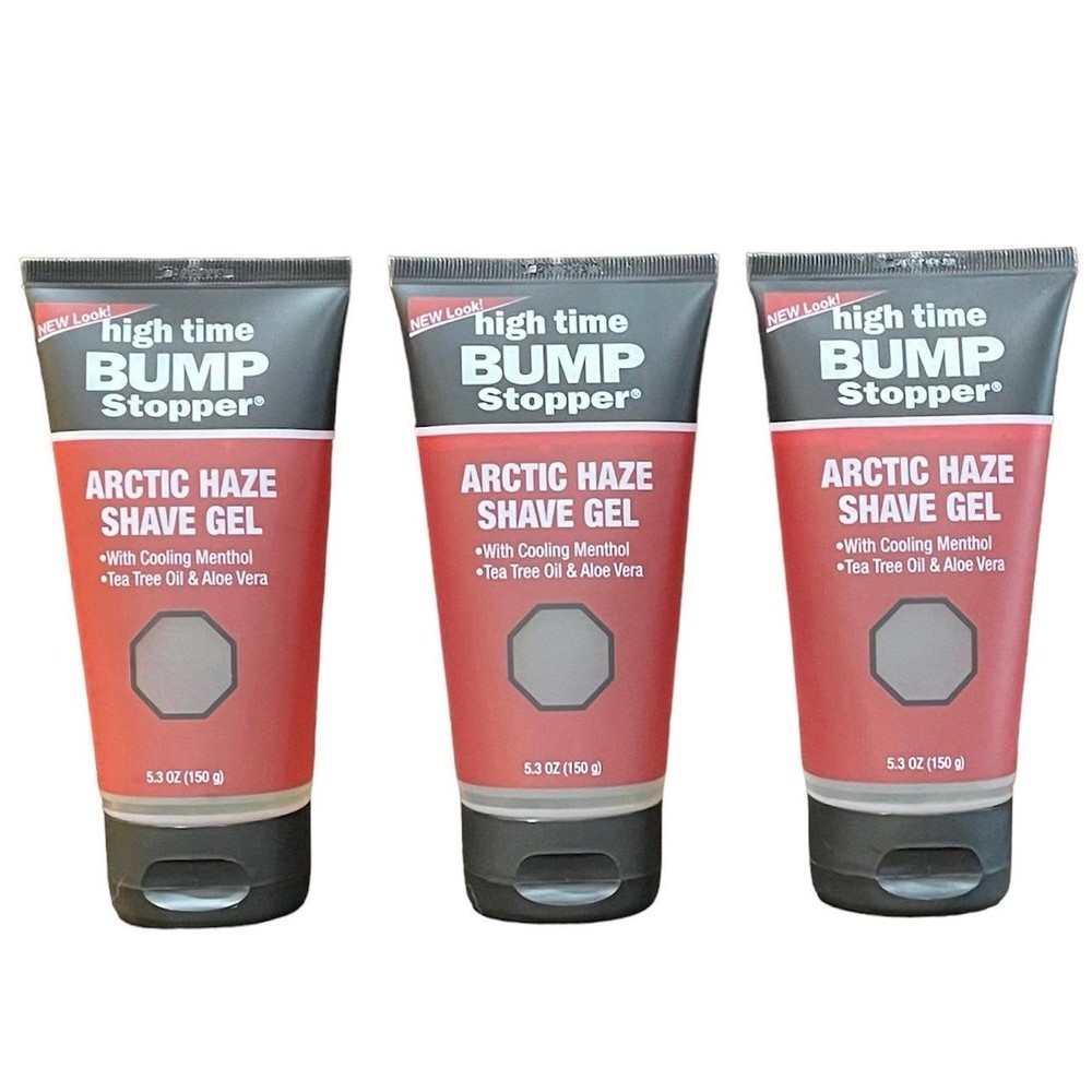 High Time Bump Stopper Arctic Haze Shave Gel - 5.3 oz (150 g) New Lot of 3